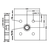 32-909038N-1SS MODULAR SOLUTIONS PNEUMATIC PLATE 90MM X 90MM WITH GASKET 3/8" NPT THREADED CENTER THRU HOLE